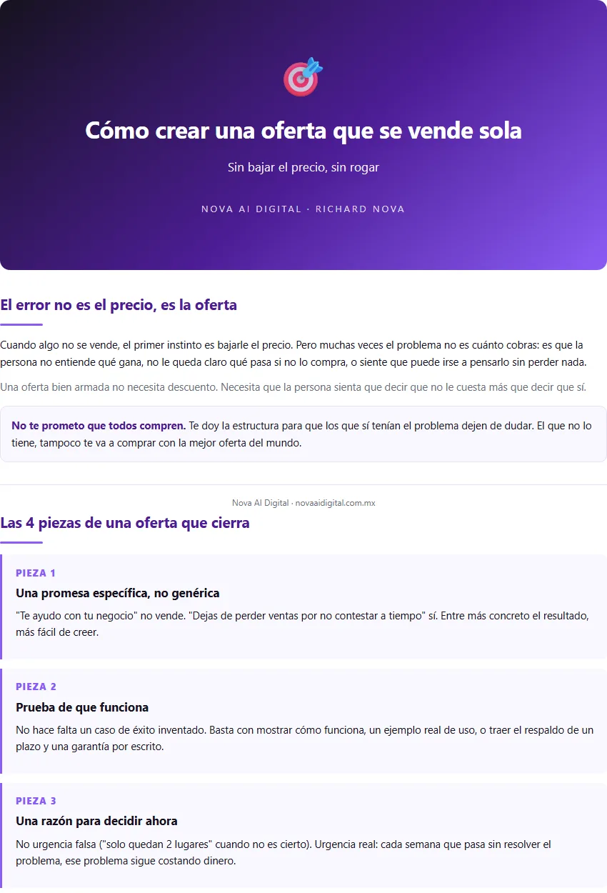Cómo crear una oferta que se vende sola