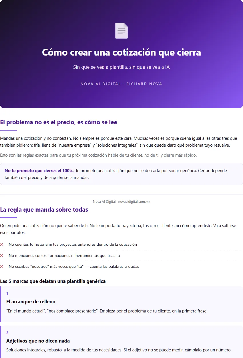 Cotización que Cierra